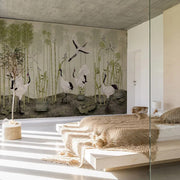 Red Crown Sanctuary in Olive Wallpaper Vladila