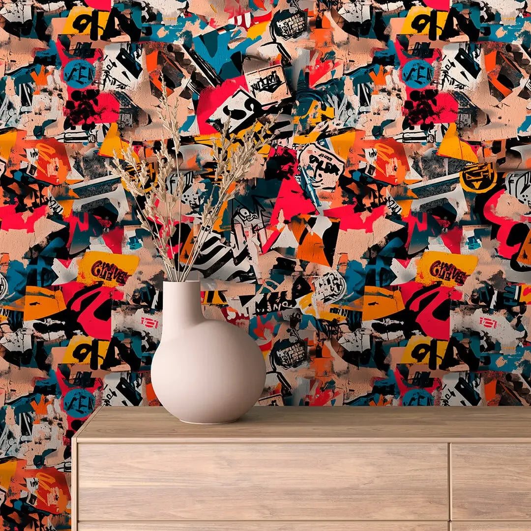 urban canvas abstract collage - wallcreatives