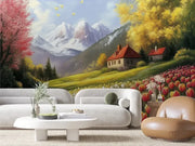 Serene Valley Springtime Mural - WallCreatives