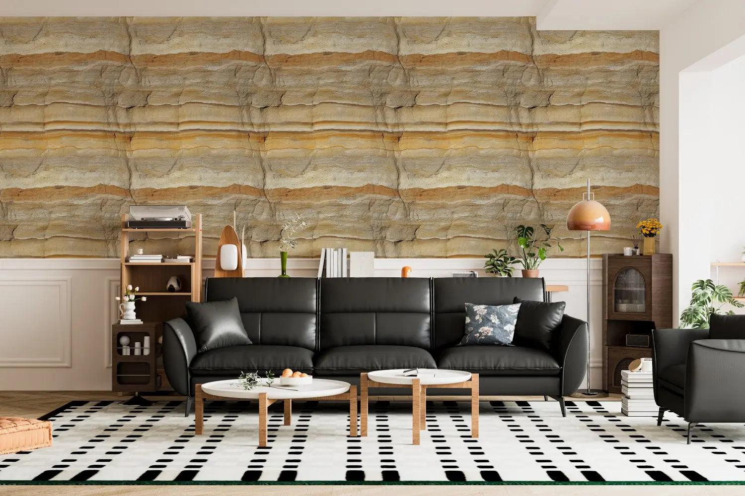 Golden Canyon Strata Mural WallCreatives