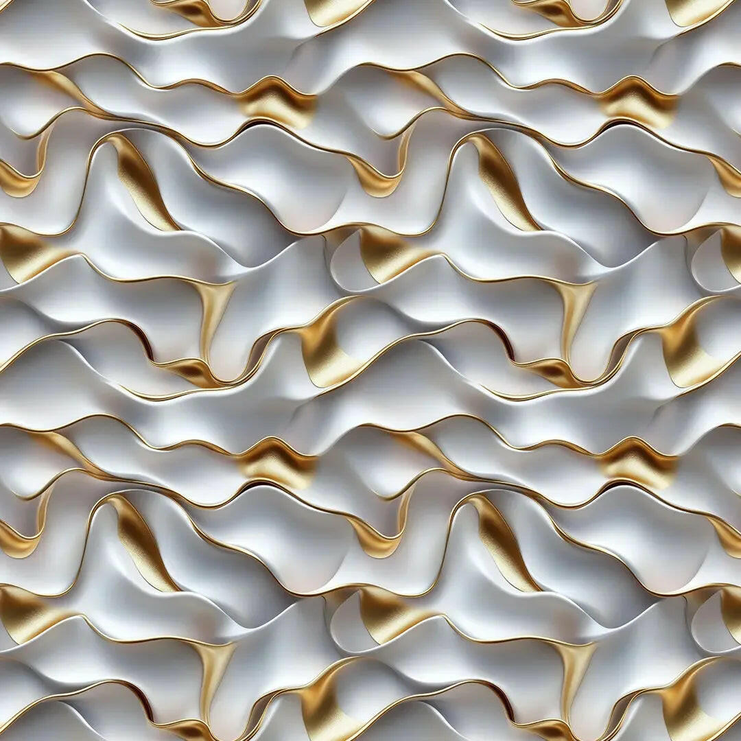 Pearlescent Gilded Tides Wallpaper - WallCreatives