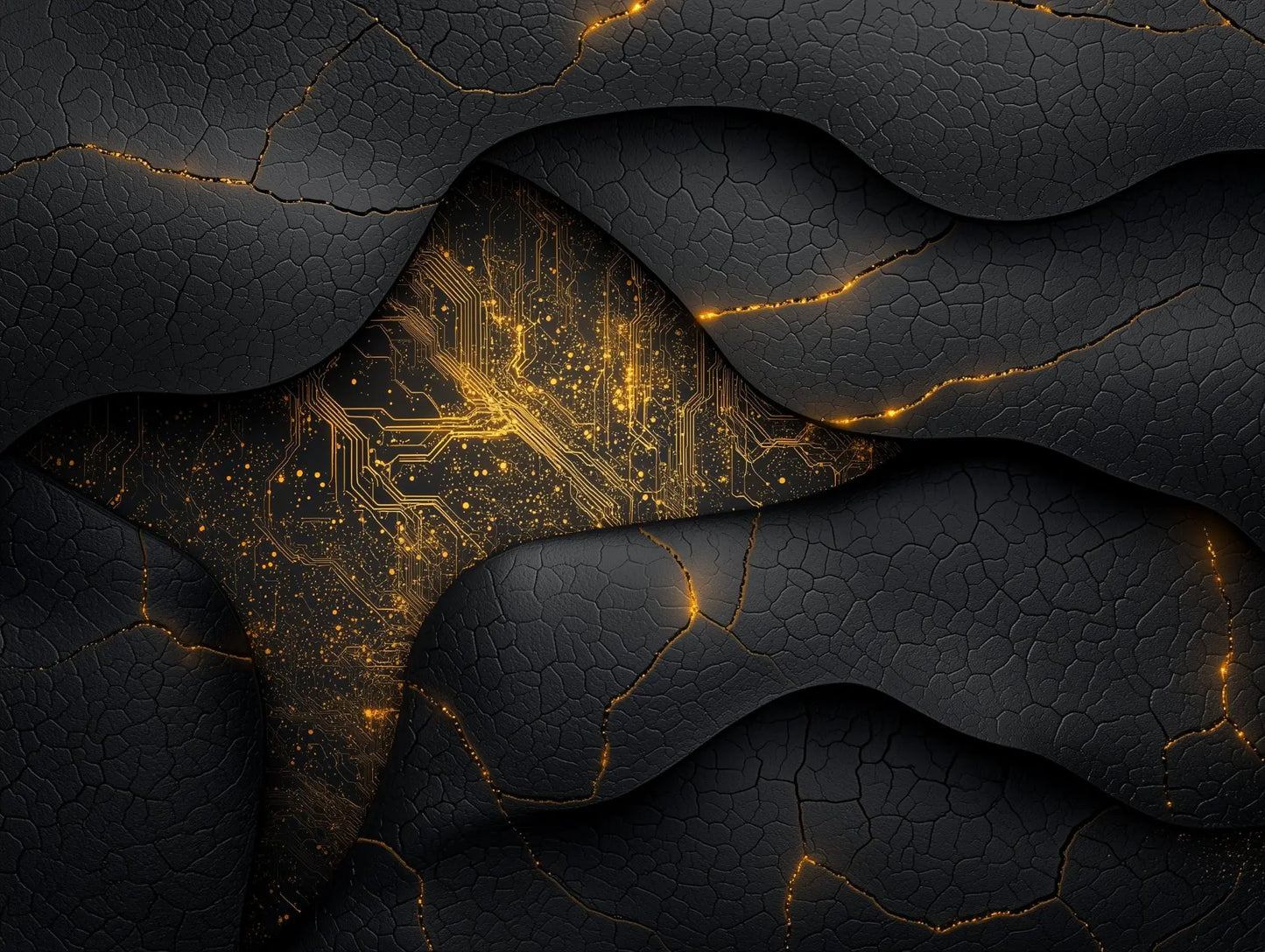 golden tectonic circuit breach - wallcreatives