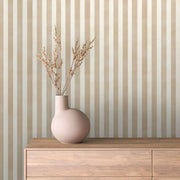 Morning Latte Striped Wallpaper - WallCreatives