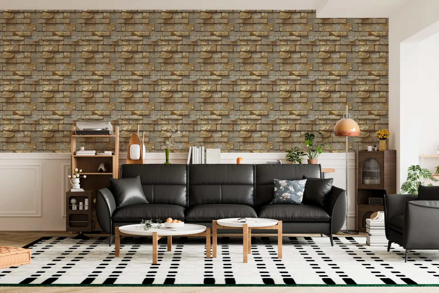 Gilded Canyon Stone Wall WallCreatives