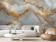 Golden Fracture Gilded Marble - WallCreatives