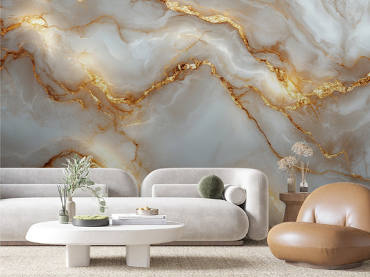 Golden Fracture Gilded Marble