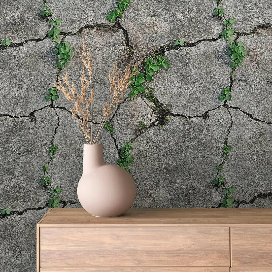 Resilience in Cracked Stone - WallCreatives
