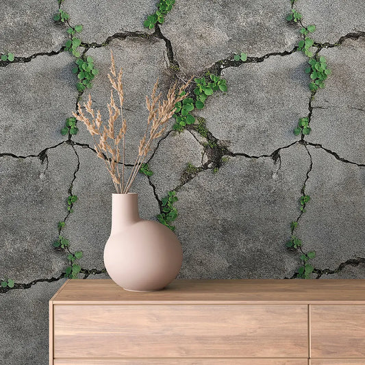 Resilience in Cracked Stone - WallCreatives