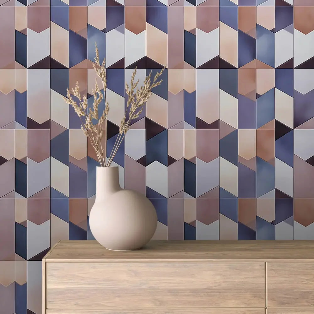 Dusk Fold Geometric - WallCreatives