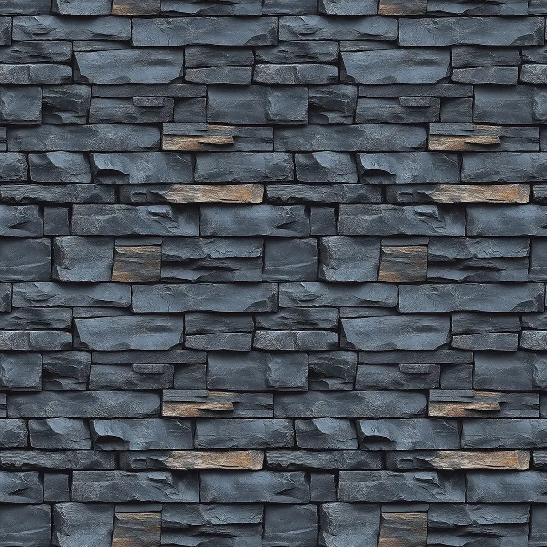 Midnight Ledge Stone Wall - WallCreatives