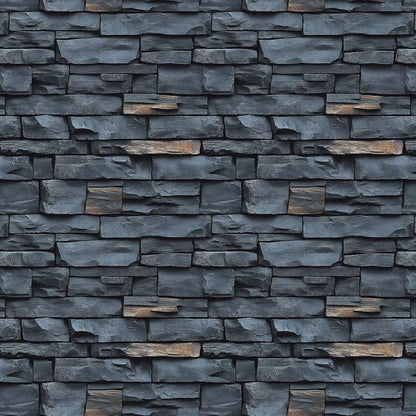 Midnight Ledge Stone Wall - WallCreatives