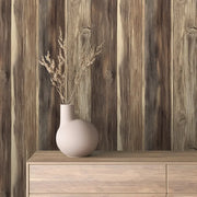 Weathered Barnwood Planks Wallpaper - WallCreatives