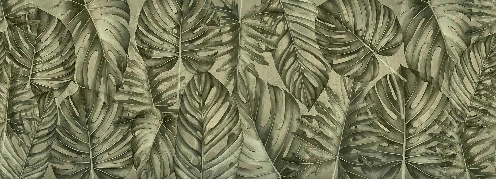 Sepia philodendron Wallpaper Vladila