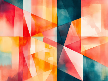Sundown Prism Geometric Mural