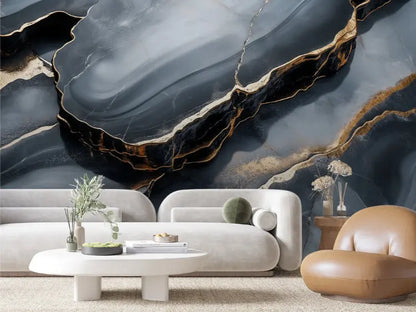 Midnight Kintsugi Fracture - WallCreatives