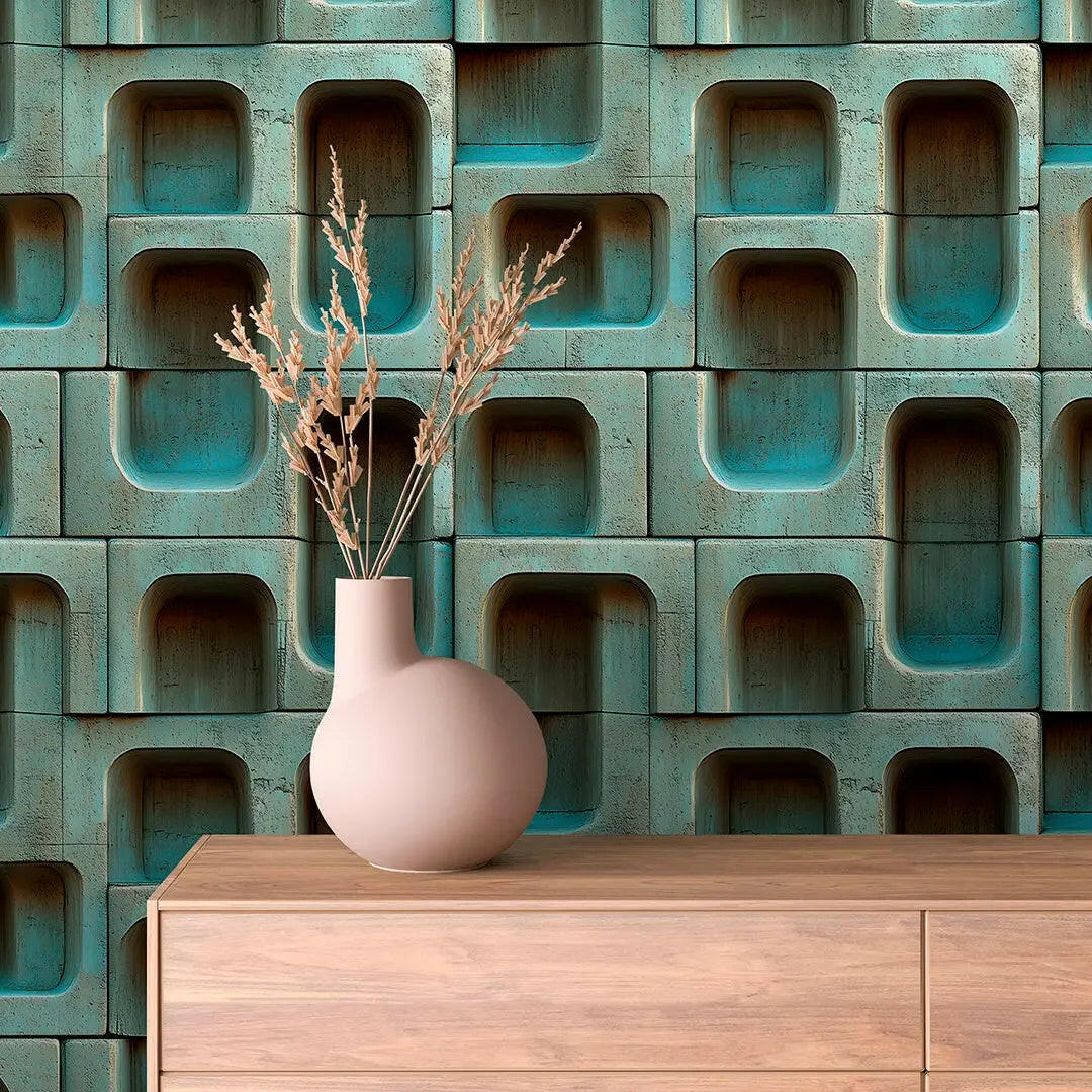 Brutalist Block Rhapsody - WallCreatives