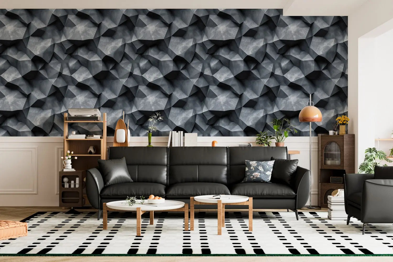 Shadowform Geometric Mural WallCreatives