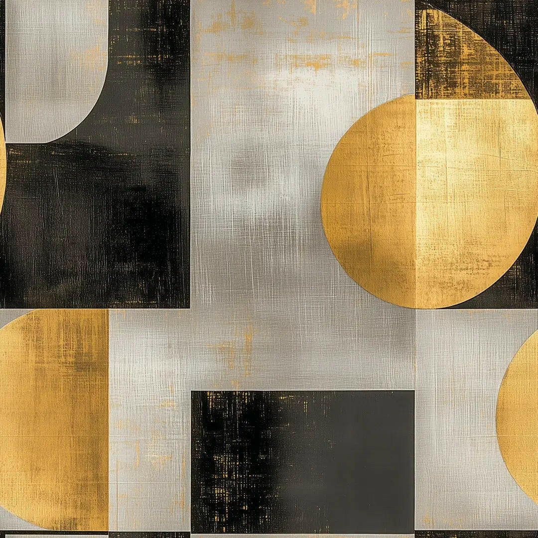 Kintsugi Geometric Gilded Canvas - WallCreatives