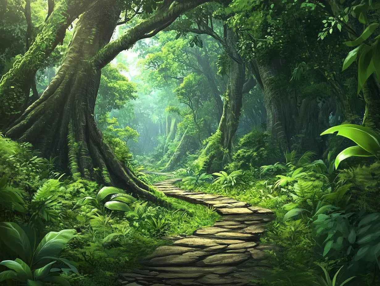 verdant sanctuary's hidden path - wallcreatives
