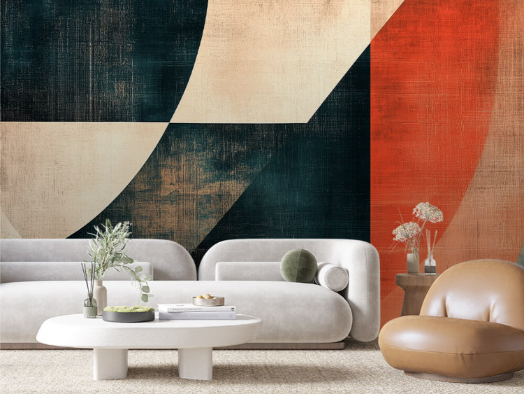 eclipsed horizon abstract mural
