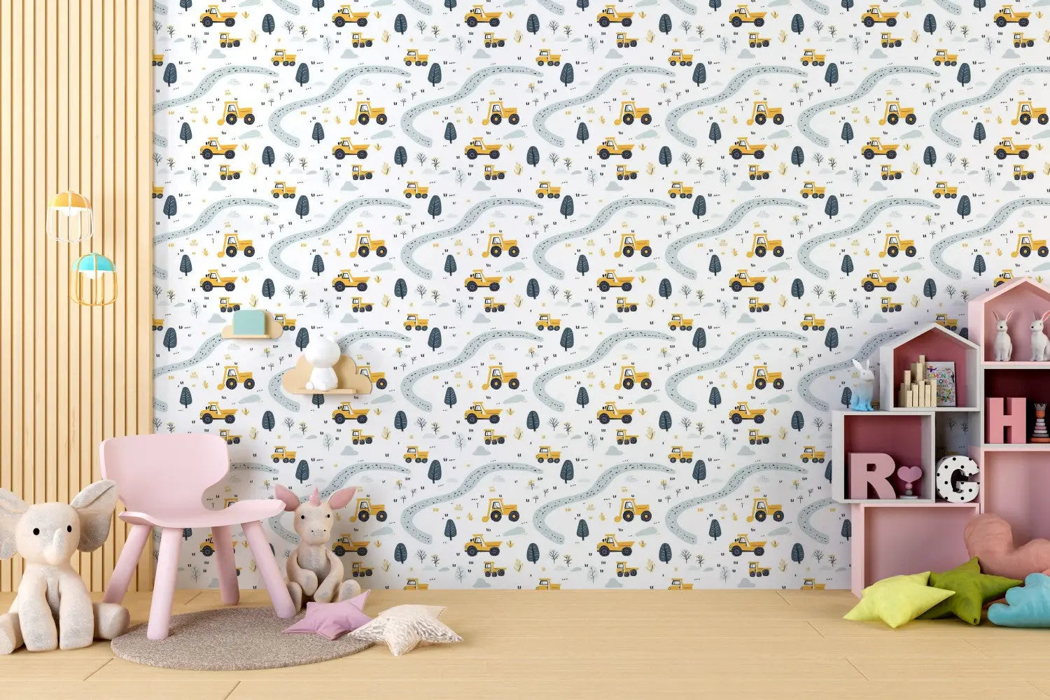 Busy Builder's Woodland Journey WallCreatives