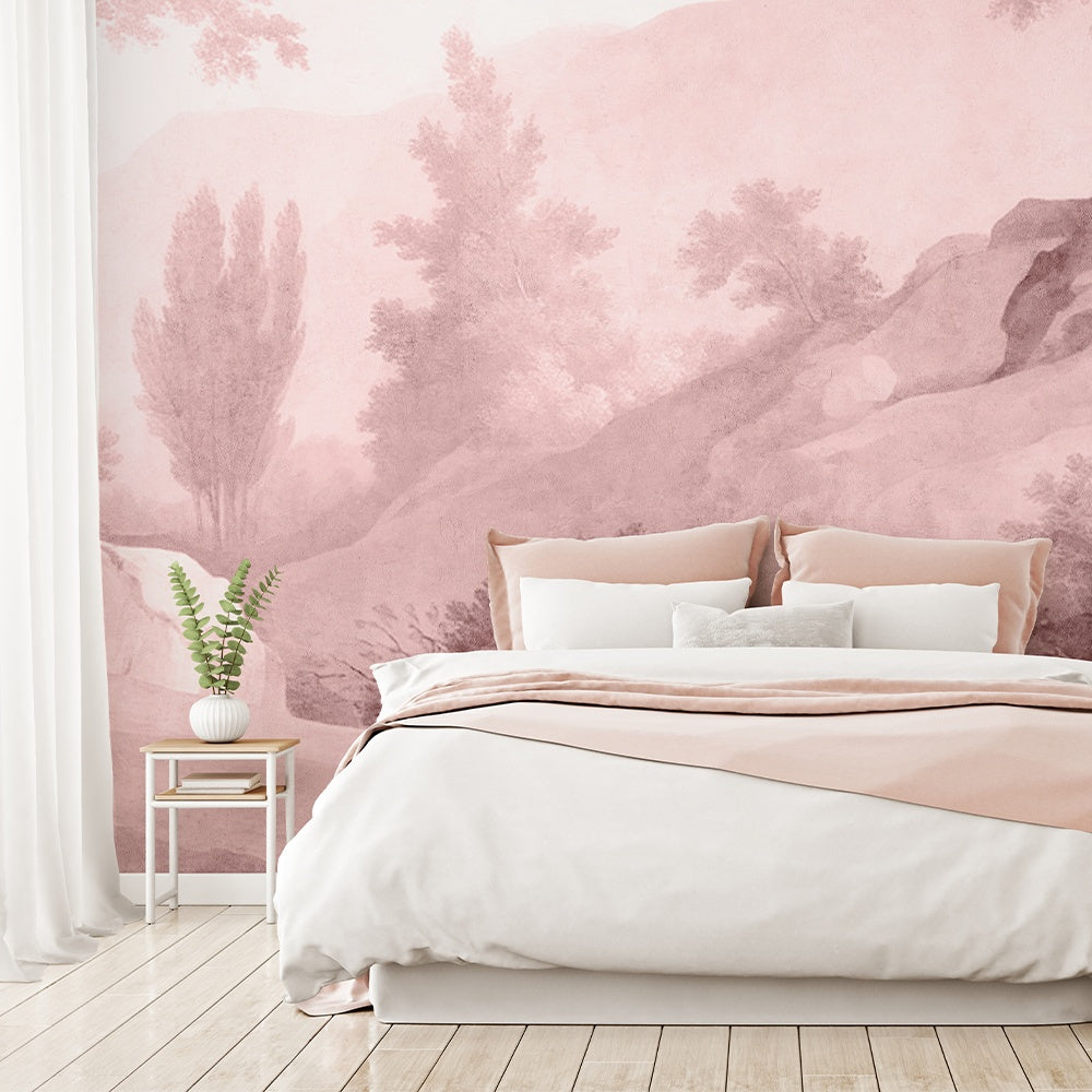 Tapet Ethereal Veil rose WallCreatives