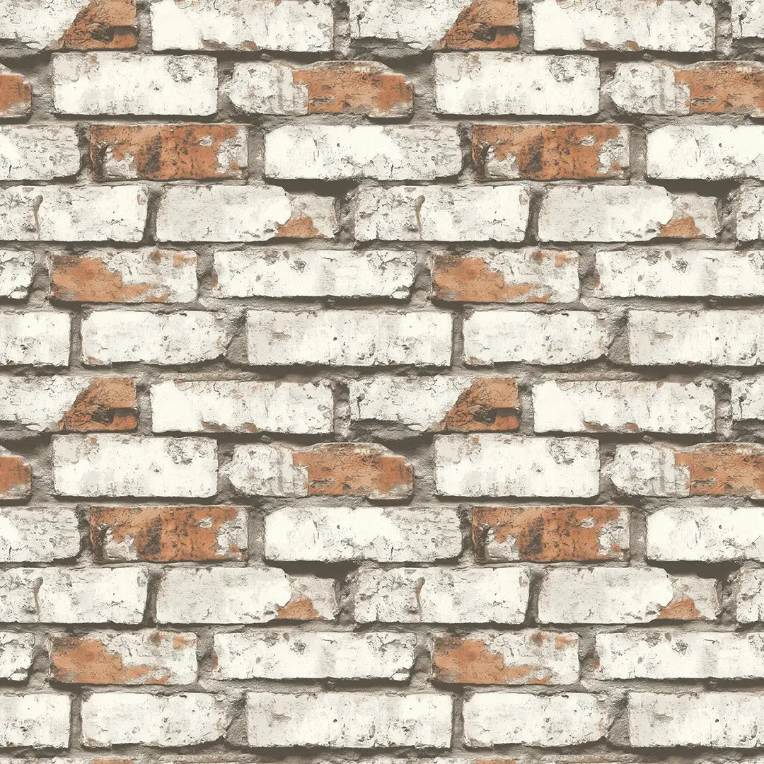 urban loft whitewashed brick - wallcreatives