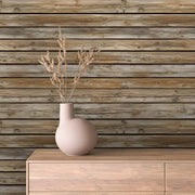 Weathered Cabin Wood Wall - WallCreatives