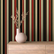 Kensington Club Stripe Wallpaper - WallCreatives