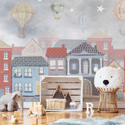 Blue Joyous Neighbourhood Wallpaper Vladila