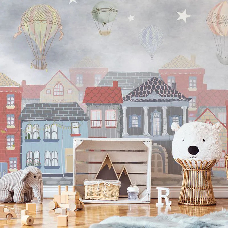 Blue Joyous Neighbourhood Wallpaper Vladila