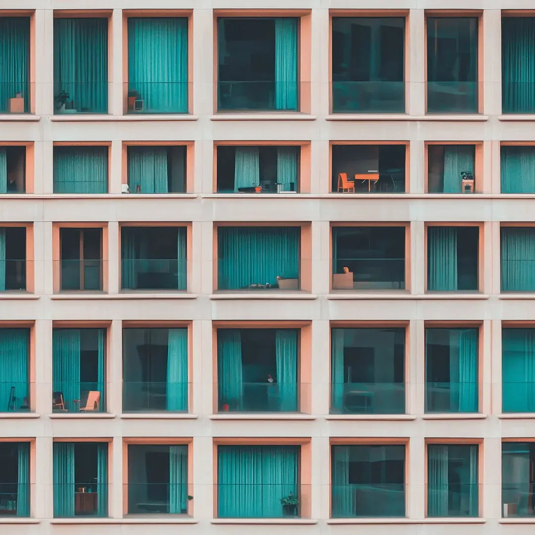 Urban Vista in Teal - WallCreatives