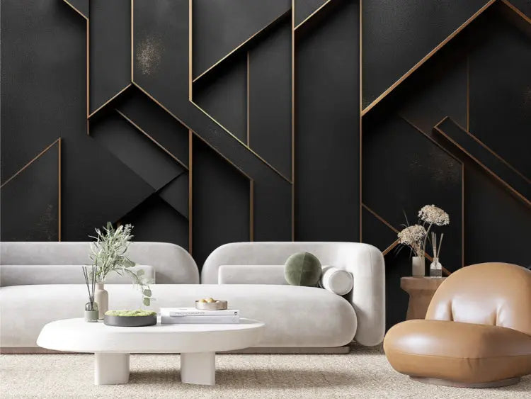 gilded shadow prism wall - wallcreatives