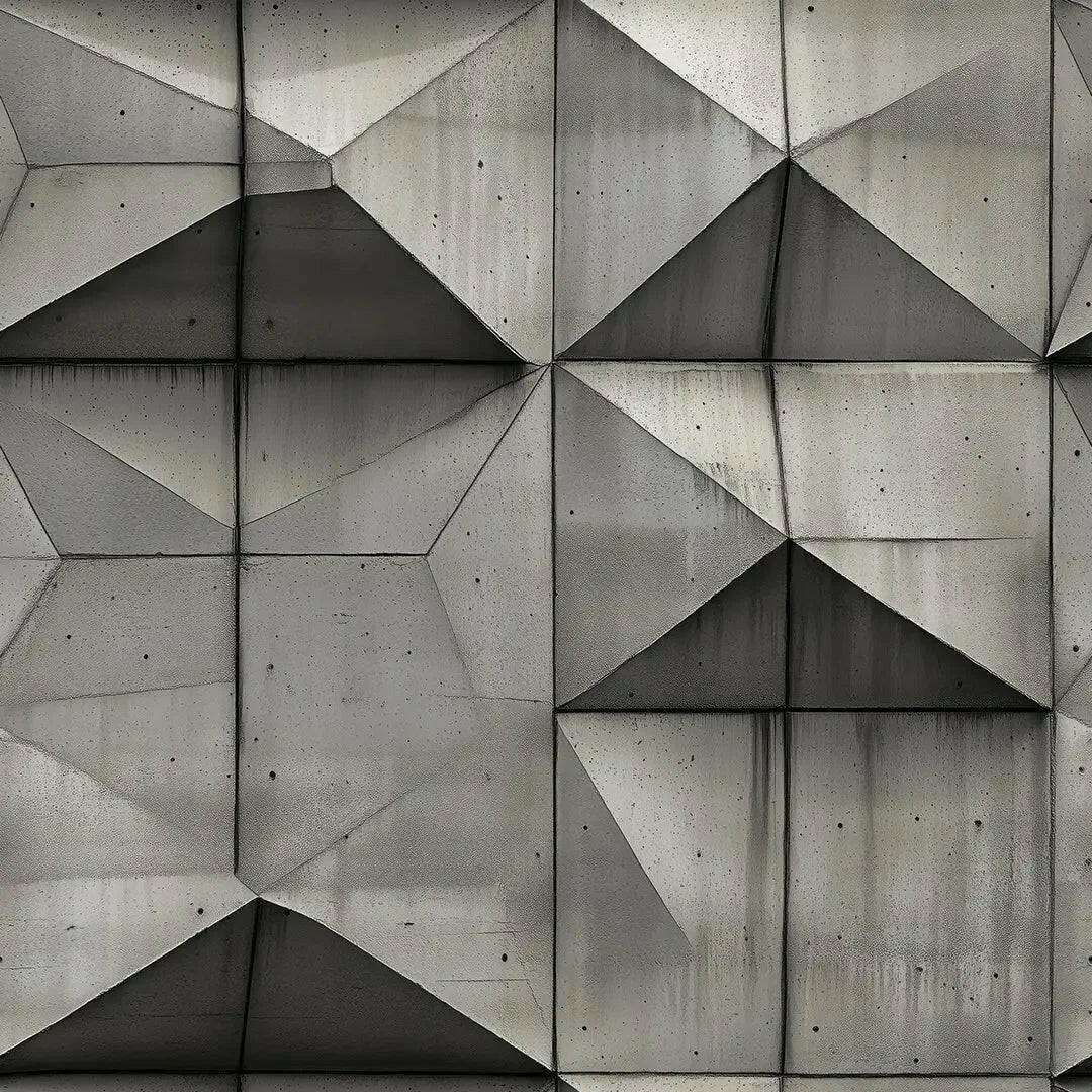 Brutalist Concrete Prism Wall - WallCreatives