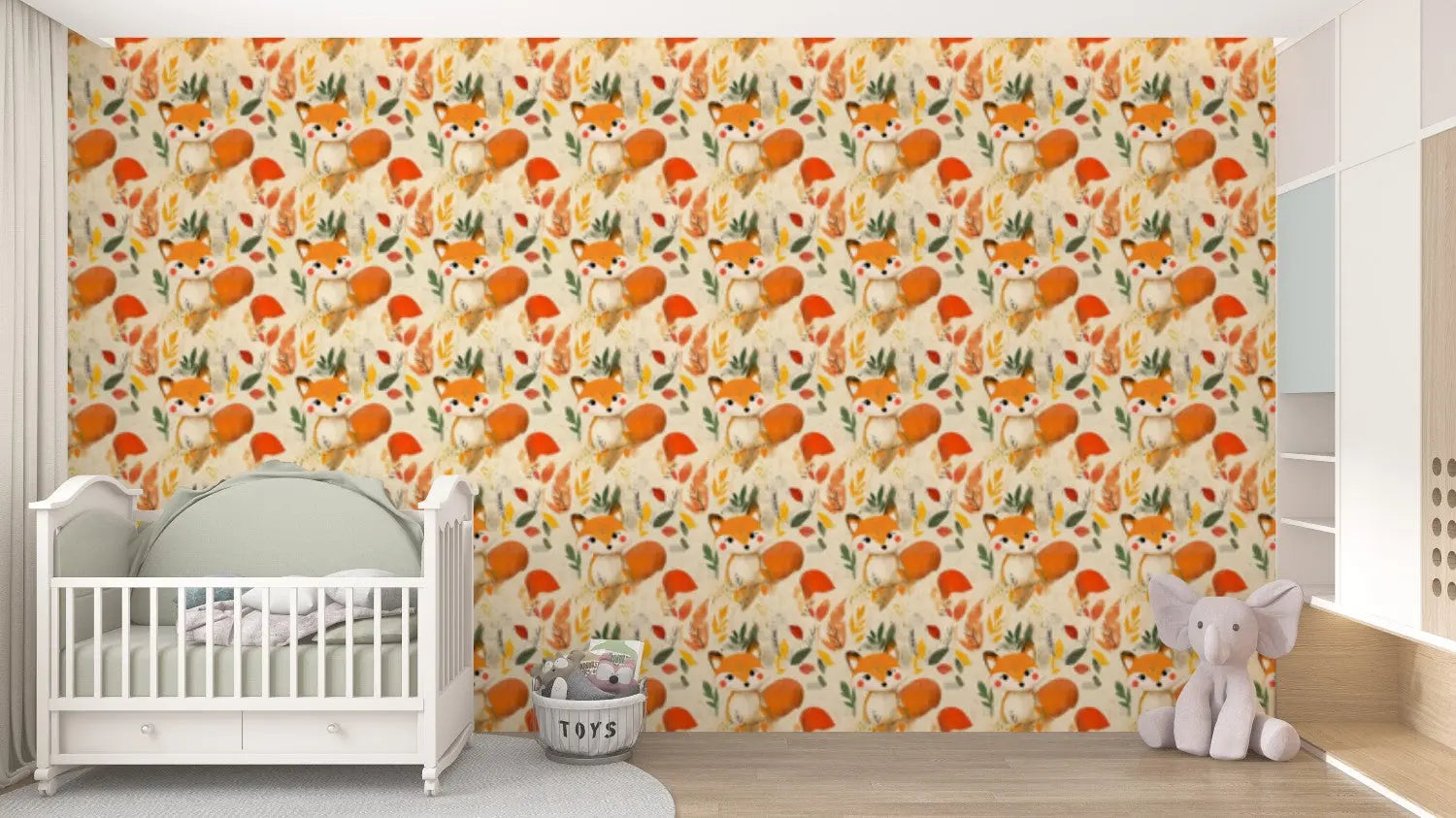 Whimsical Woodland Fox Trot WallCreatives