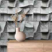 Sculpted Concrete Wave Wall - WallCreatives