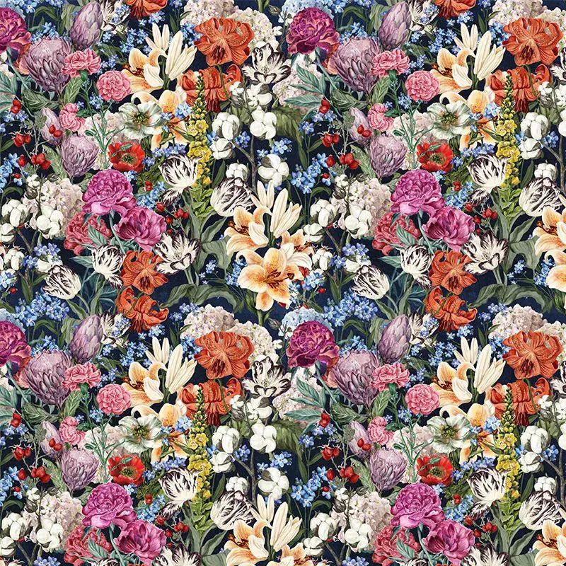 Primavera Flowers (Dark) Wallpaper Vladila