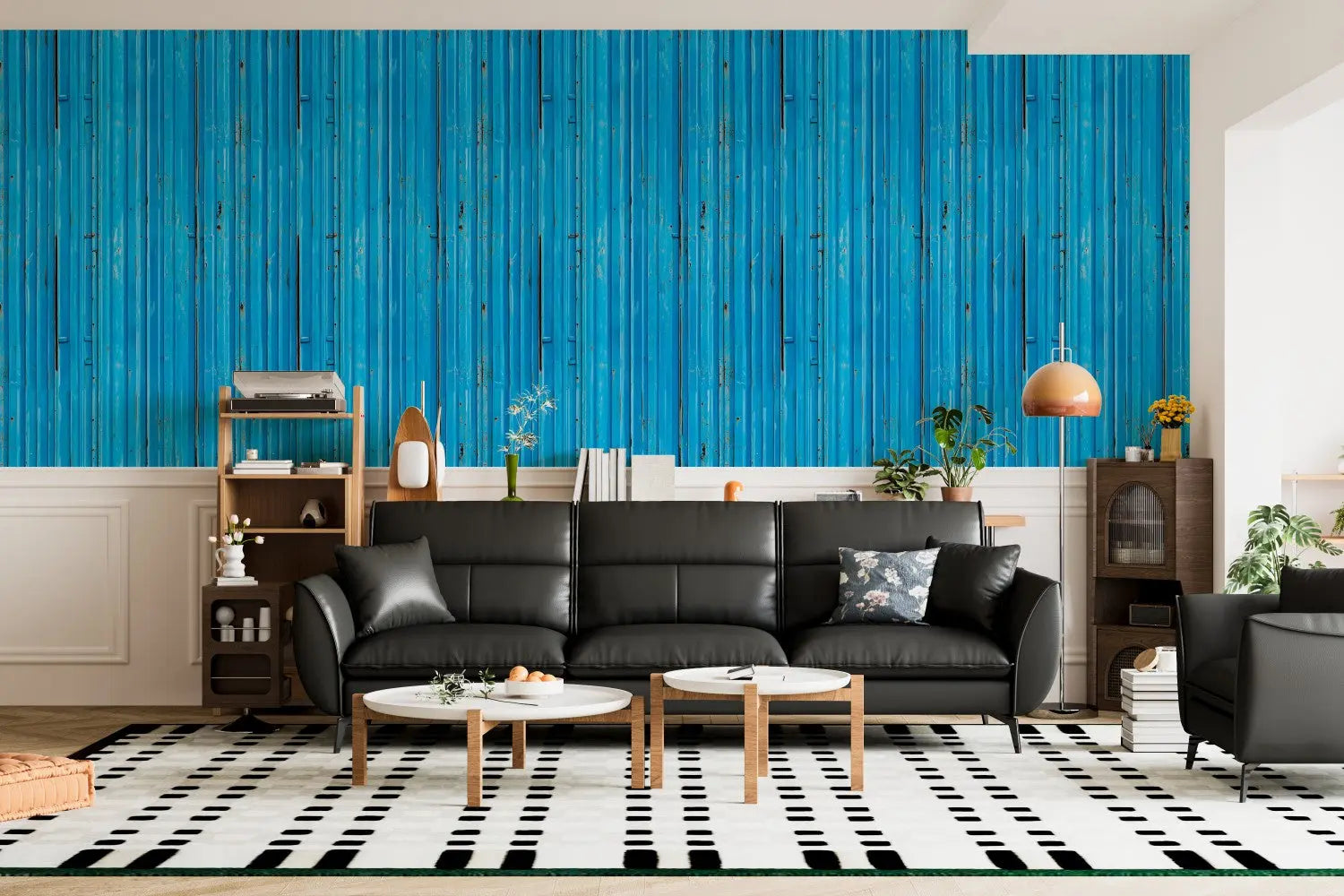 Industrial Blue Rhythm WallCreatives