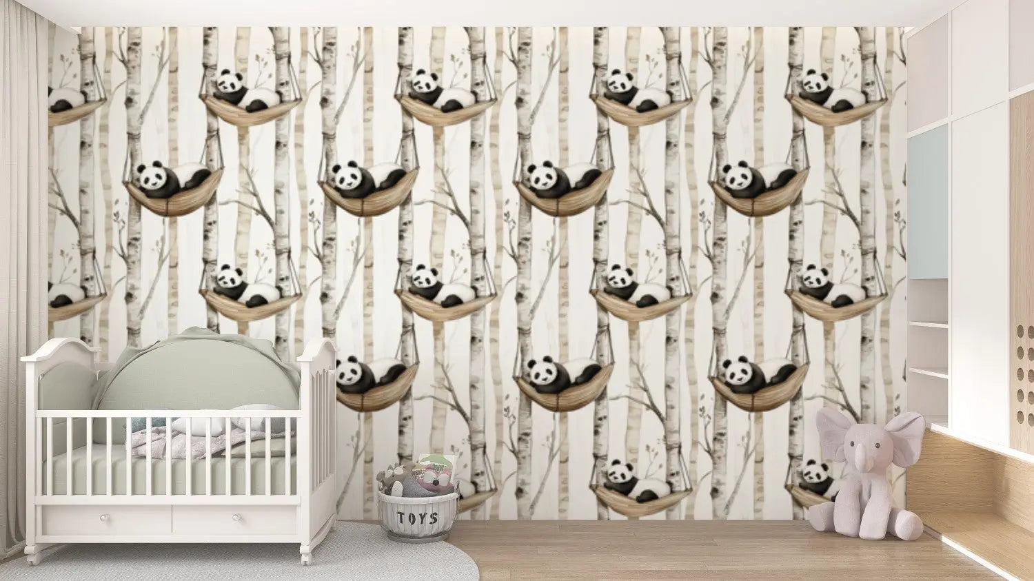 Whimsical Panda Hammock Haven WallCreatives