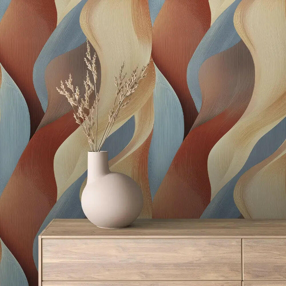 Terracotta Canyon Flow - WallCreatives