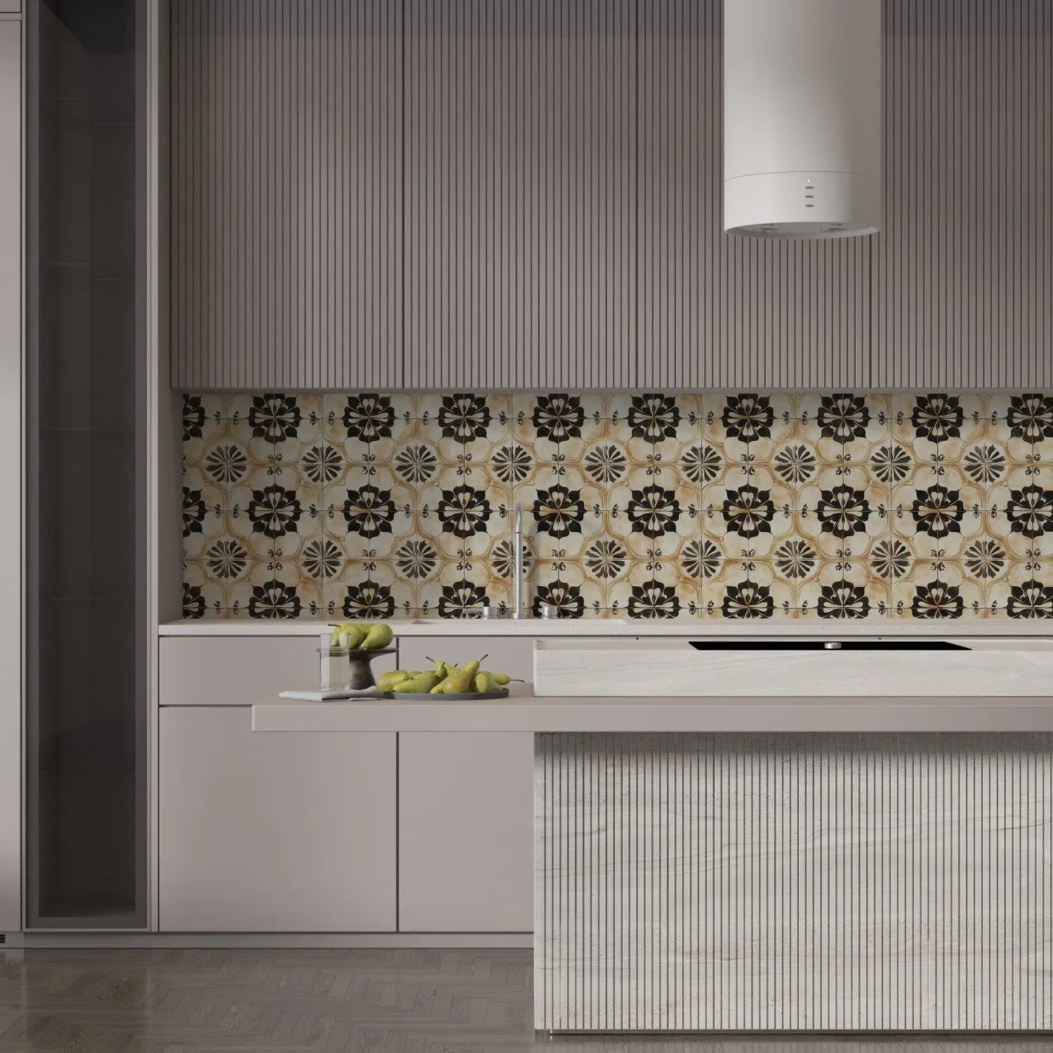 Siena Noir Bloom Tile WallCreatives