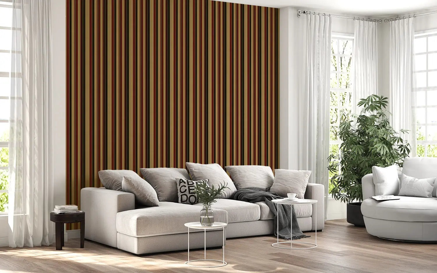 Kensington Tailored Stripe Wallpaper WallCreatives