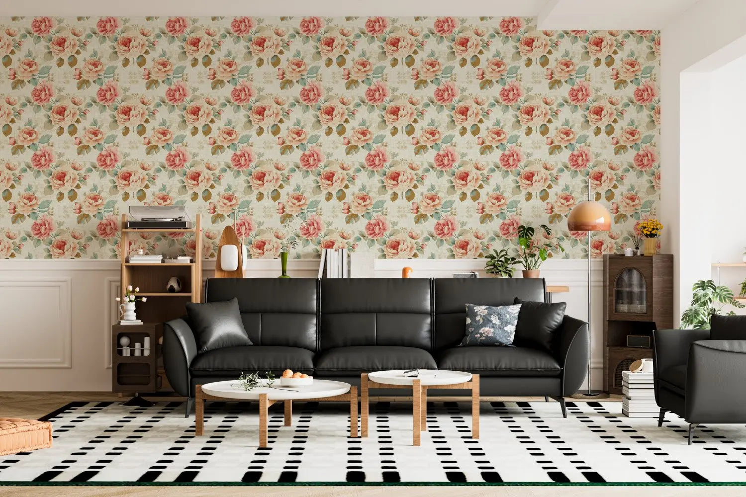 Blushing English Rose Garden WallCreatives