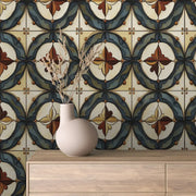 Siena Glazed Floral Medallion - WallCreatives