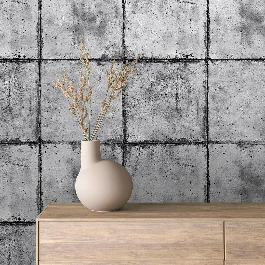 Urban Monolith Tile Wallpaper - WallCreatives