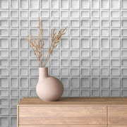 Architectural Recessed Grid Wallpaper - WallCreatives