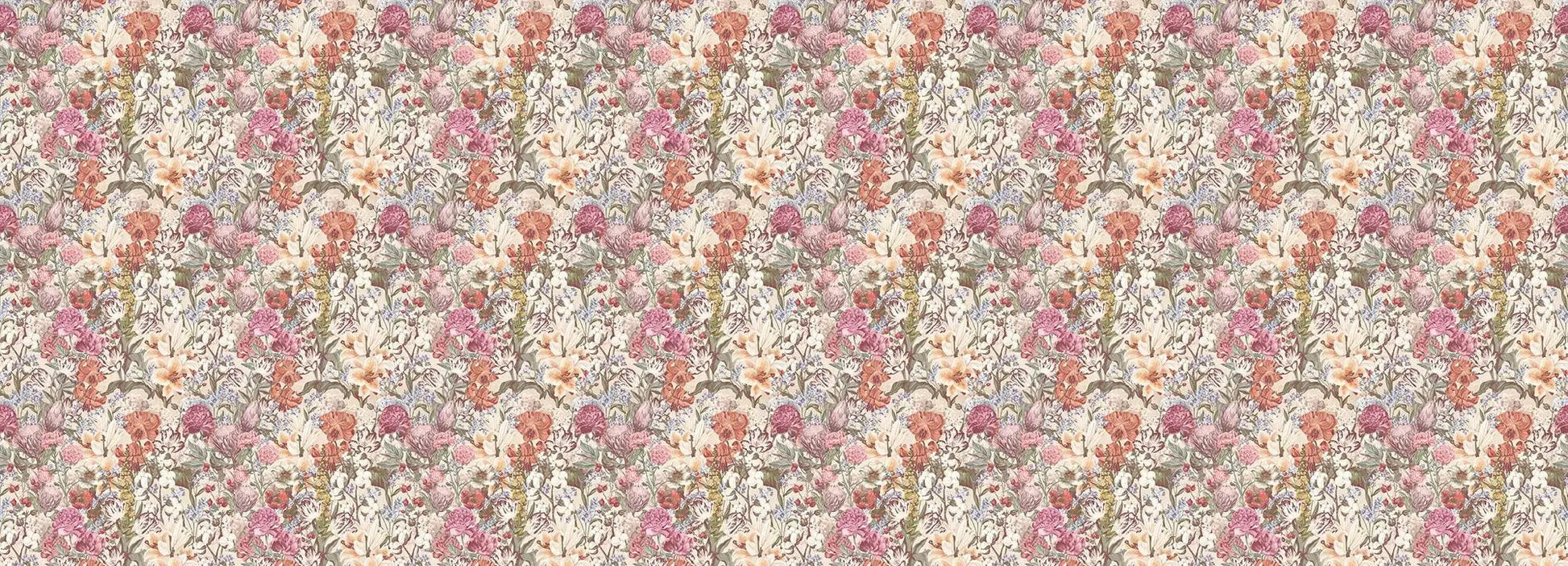 Primavera Pastel Flowers (Cream) Wallpaper Vladila