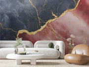 Crimson Slate Gilded Fusion - WallCreatives