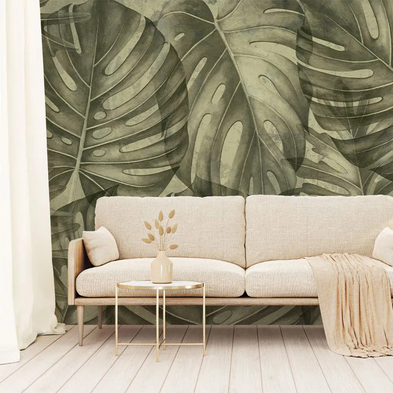 Sepia philodendron Wallpaper Vladila
