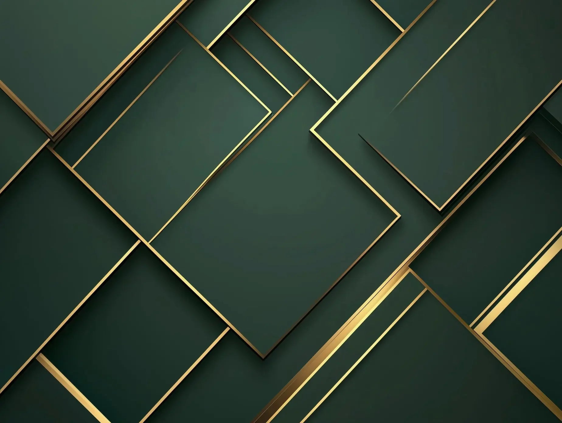 Gilded Emerald Labyrinth - WallCreatives